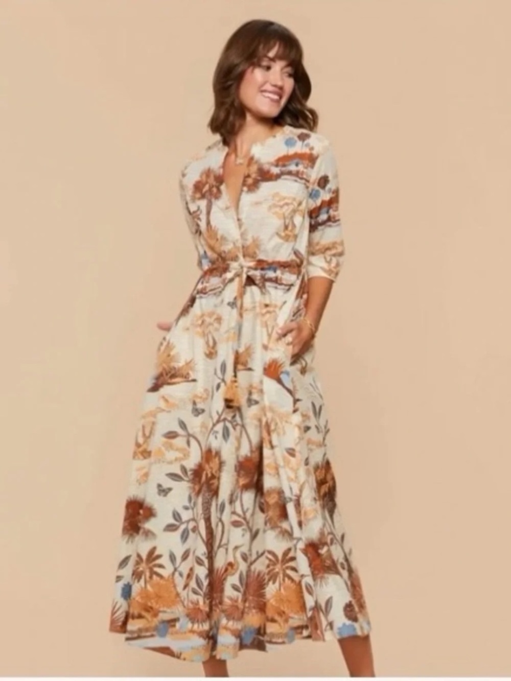 Spartina 449 Kennedy shirt dress in Ashley Landscape